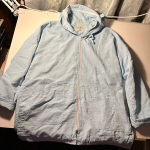 Oxford Street Paris Women’s 1X Polyester Jacket with removable hood.